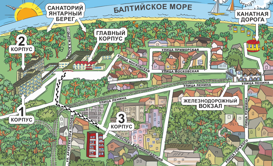 Карта светлогорска калининградская область